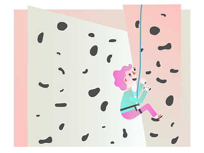 Climbing up up up! geometric gradient illustration people perspective texture ui