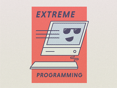 Extreme Programming! constructivism geometric illustration poster texture ui vintage