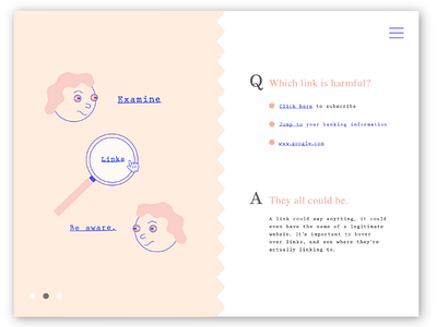 Harmful links! faces form illustration modal phone quiz responsive design ui ui design