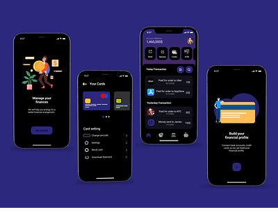 Banking mobile app app design bank banking design figma graphic design ui