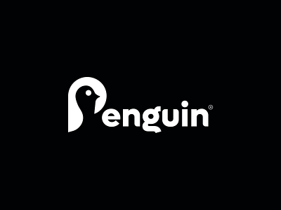 Penguin logo design animal branding cute design identity logo logo design mark minimal modern negative space negative space logo p letter p logo penguin penguin logo symbol