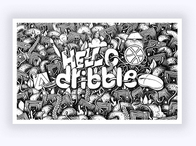 Hello Dribble abstract abstract art abstract design design doodle illustration sketch