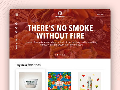 Food Website ui uidesign visual design