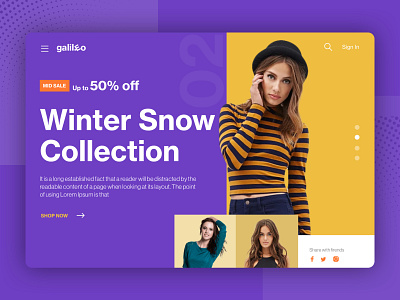 Shopping Website ui design visual design