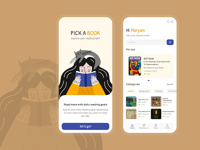 PICK A BOOK app appdesign book bookreader dailyui graphic design ui uidesign userexperience