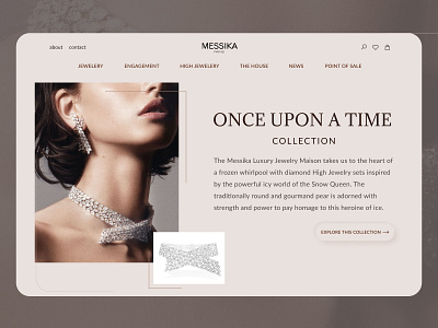 Jewelry collection of Messika collection dailyui jewelry messika royalty ui uidesign userexperience userinterface