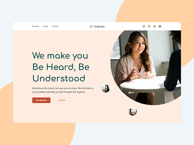 Mental Health Services Landing Page app branding design ui ux