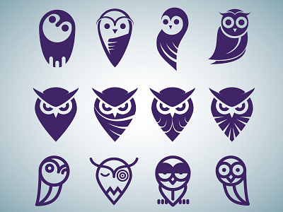Owl Logo Set 2 design owl owl graphic owl icon owl logo