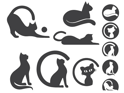 Cat Logo Set