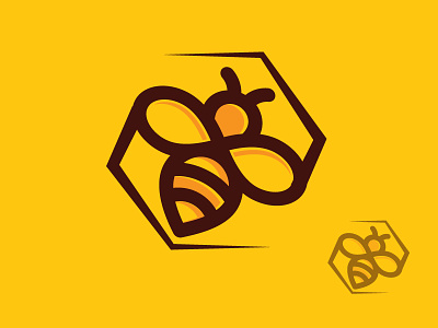 Bee Logo 5 bee bee concept bee design bee graphic bee hive bee icon bee illustration bee logo bee mark bee organic design bee symbol honey bee