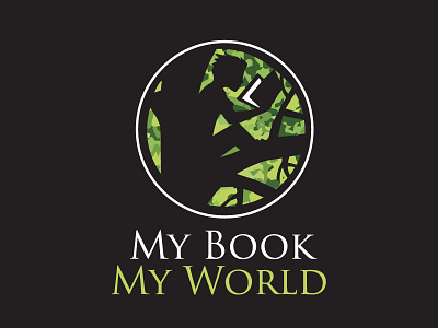 My Book My World Logo book emblem book logo inspiration art kid reading design reading logo