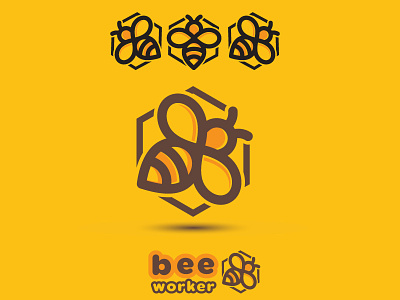 Bee Worker 2 bee bee concept bee design bee graphic bee hive bee icon bee illustration bee logo bee mark bee organic design bee symbol honey bee