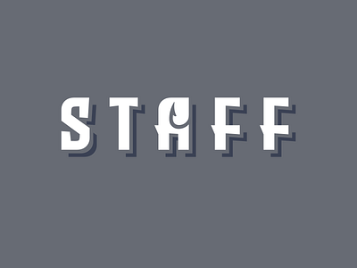Staff Logo Concept apparel fishing fishinghook graphic design hook logo typography vector