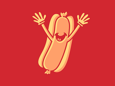 Hot Dog Character branding graphic graphic design illustration red vector