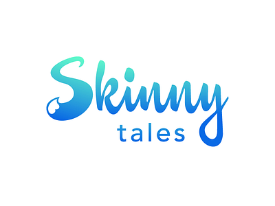Skinny Tales Logo 4 blue clean gradient logo tail tale
