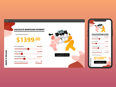 DailyUI #004 branding calculator calculator ui daily 100 challenge dailyui dailyuichallenge day4 design mortgage mortgage calculator mortgage loans mortgages