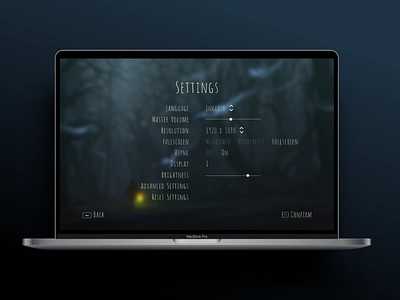 Daily UI #007 daily 100 challenge dailyui dailyuichallenge day 7 design game settings indie game indiegame little nightmares settings typography