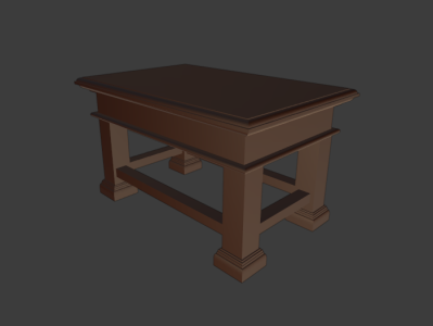 Small table 3d blender3d blender3dart modeling table