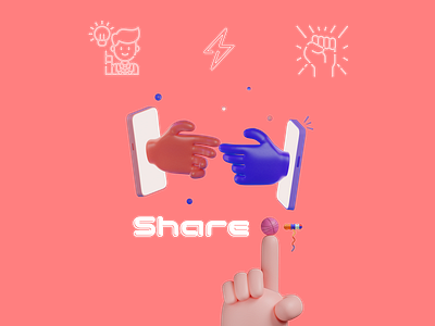 The Thinkific “Knowledge is power. Share it.” challenge! 3d branding