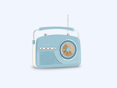 Vintage blue radio