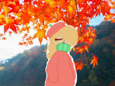 autumn themed girl apple themed autumn cute cute art