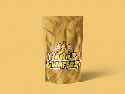 Nanaz & Waferz Mylar Bag cannabis graphic design logo marijuana mockup mylar