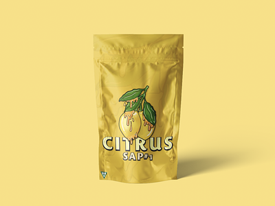 Citrus Sap Mylar Bag branding cannabis design graphic design illustration logo marijuana mockup mylar