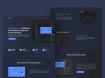 Landing page concept app architecture blue dark dashboard design landing page moody ui user experience ux