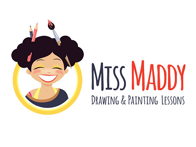 Miss Maddy - Drawing&Painting Lessons brush character drawing icon lessons logo maddy miss miss maddy painting pencil portrait