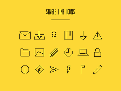 Single Line Icons