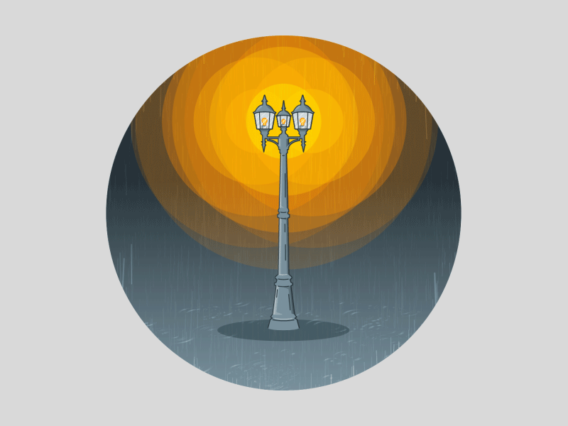 Lamp Post animation concept design lamp post light street town