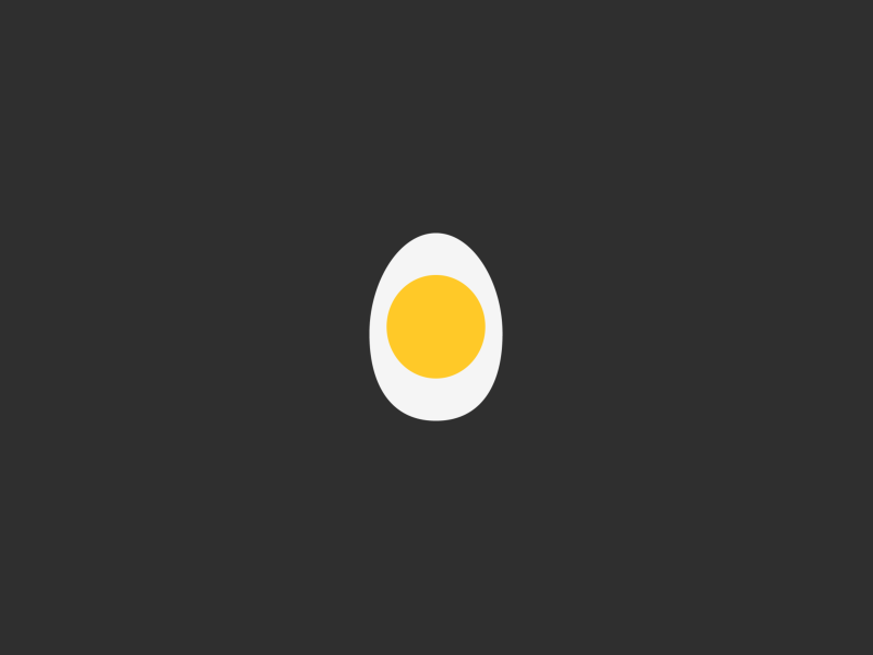 Egg boiler progress icon animation design loading