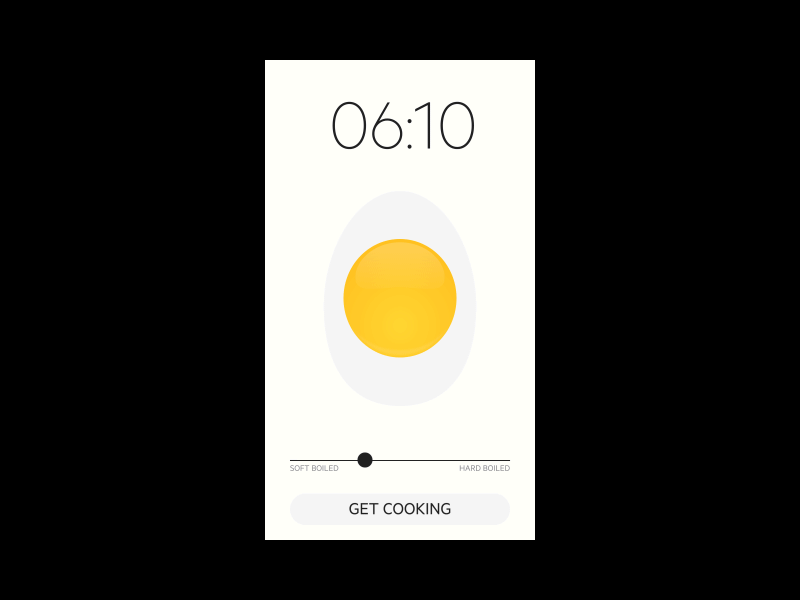 Egg Timer App animation app boiler concept egg time timer transition