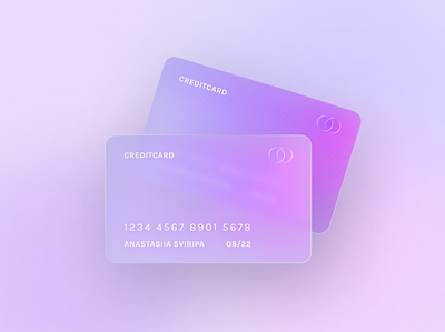 credit cards cards glassmorphism gradient
