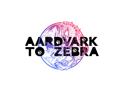 Aardvark to Zebra aardvark branding design illustration logo typography zebra