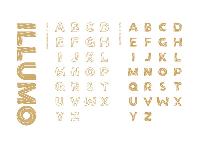 Illumo font design font design icon illusion typography