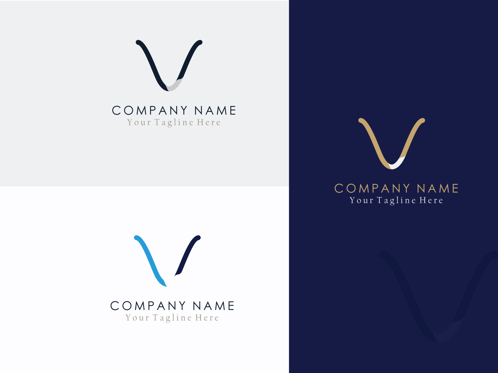 Logo Design V By Mufadhal Ma On Dribbble