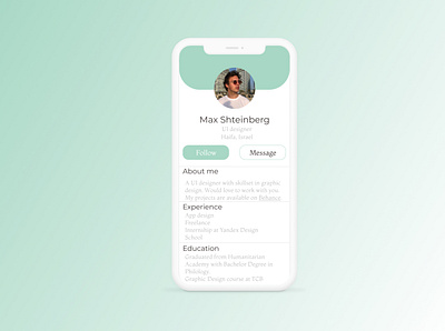 User Profile app design ui user profile working