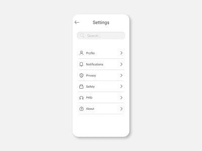 Settings app dailyui design settings ui