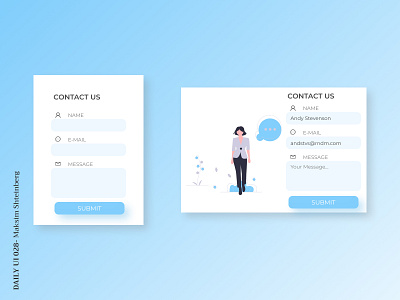 Daily UI Challenge 028 - Contact Us contact form contact us dailyui design form ui