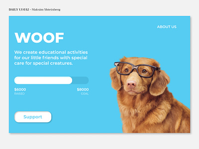 Daily UI Challenge 032 - Crowdfunding Campaign