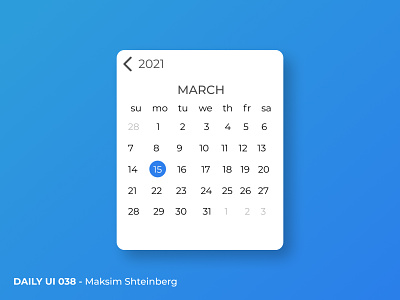 Daily UI Challenge 037 - Calendar app calendar dailyui design ui