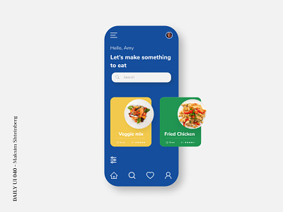 Daily UI Challenge 040 - RECIPE app dailyui design recipe ui