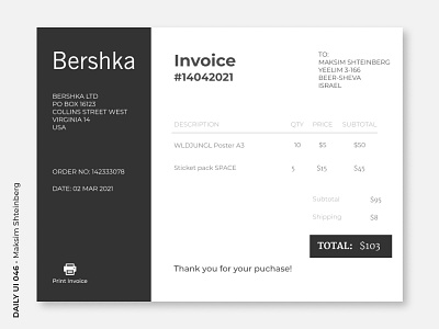 Daily UI Challenge 046 - Invoice app dailyui design invoice ui