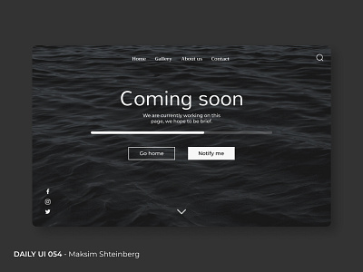 Daily UI Challenge 048 - Coming soon app coming soon dailyui design page ui