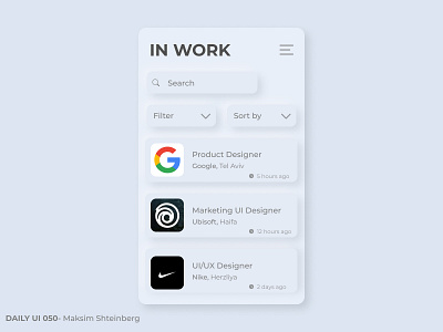 Daily UI Challenge 050 - Job Listing