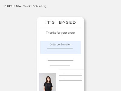 Daily UI Challenge 054 - Confirmation dailyui design email ui