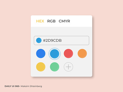 Daily UI Challenge 060 - Color Picker app color color picker colours dailyui design ui