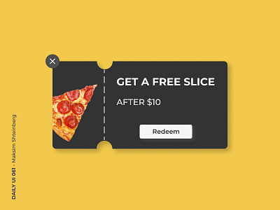 Daily UI Challenge 061 - Redeem Coupon