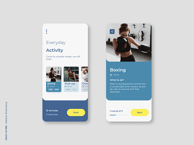 Daily UI Challenge 062 - Workout of the Day app dailyui design sport training ui workout workout of the day